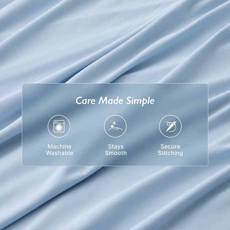 Breescape Essentials B-Cool Cooling Bed Sheets Set - Queen, Blue