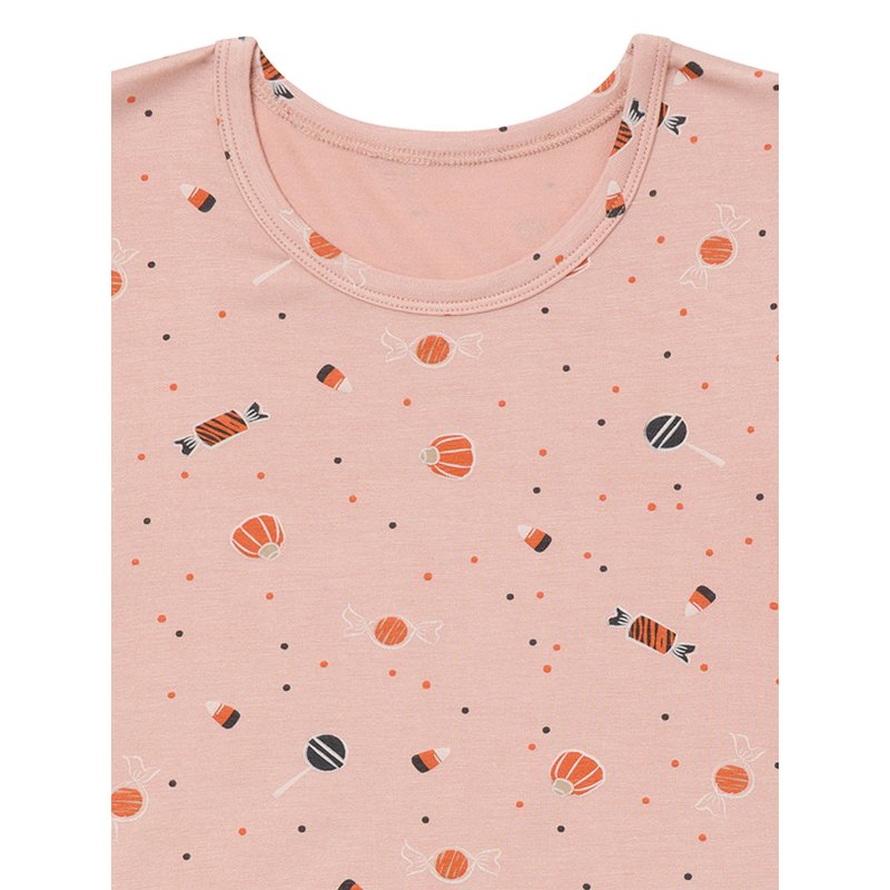 Halloween Pajama Set for Kids - Short Sleeve 2-Piece Nightwear, Size 8 Rose