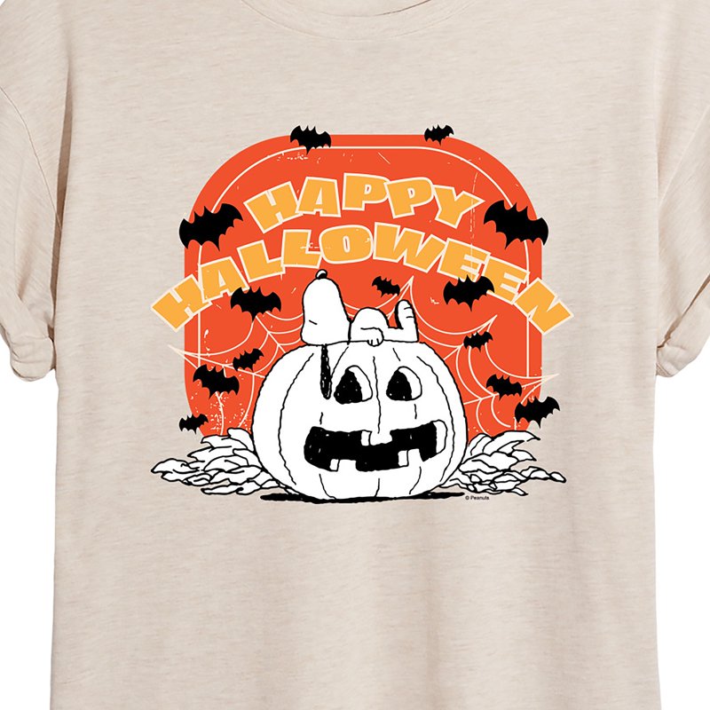 Peanuts Retro Halloween Women's Oversized T-Shirt - Birch Variation L