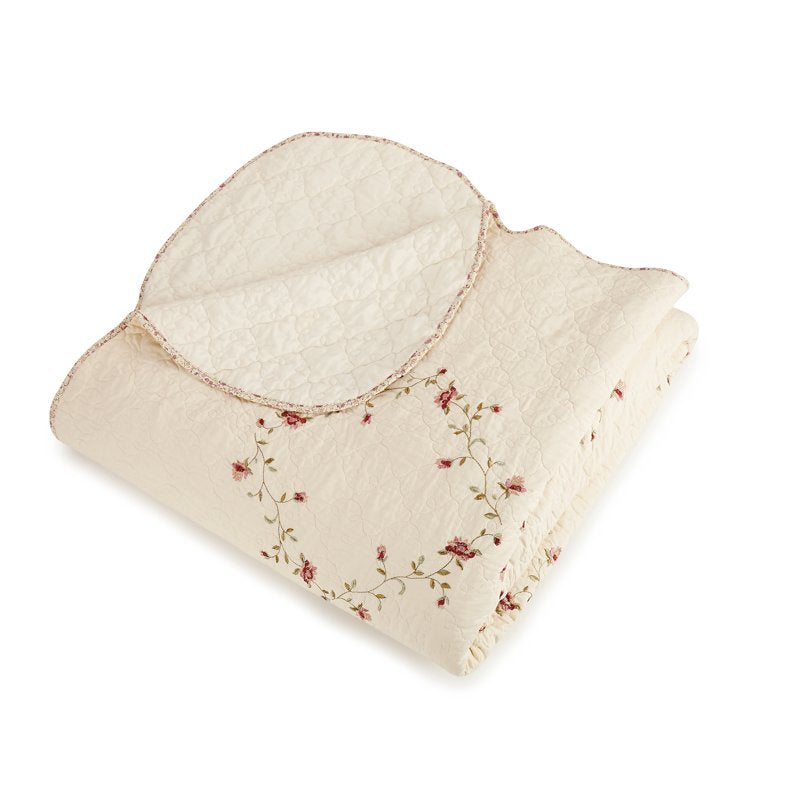 Burgundy Cotton Quilt for Full/Queen Bed - Better Homes & Gardens Hannalore