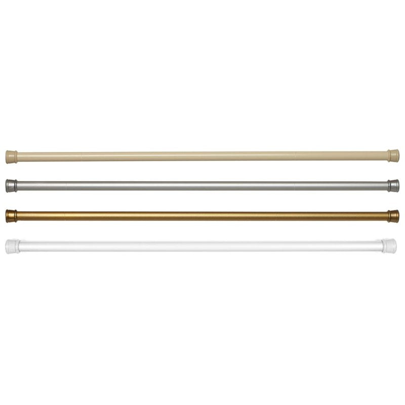 Achim Gold Adjustable Shower Curtain Rod - 41-76 Inch Tension Tension Pole with Rubber Ends - Gold