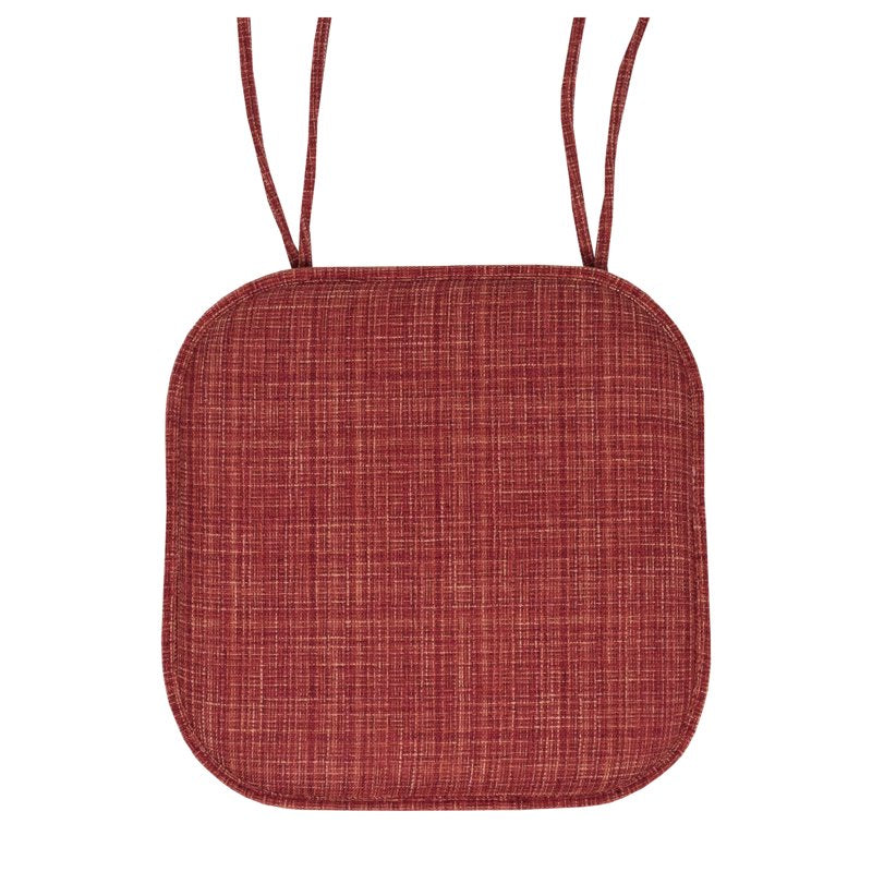 Memory Foam Non-Slip Chair Cushion Pad with Ties - 6-Pack Burgundy Multi