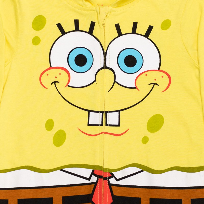 Kids SpongeBob SquarePants Zip-Up Cosplay Costume Coverall - Yellow 14-16
