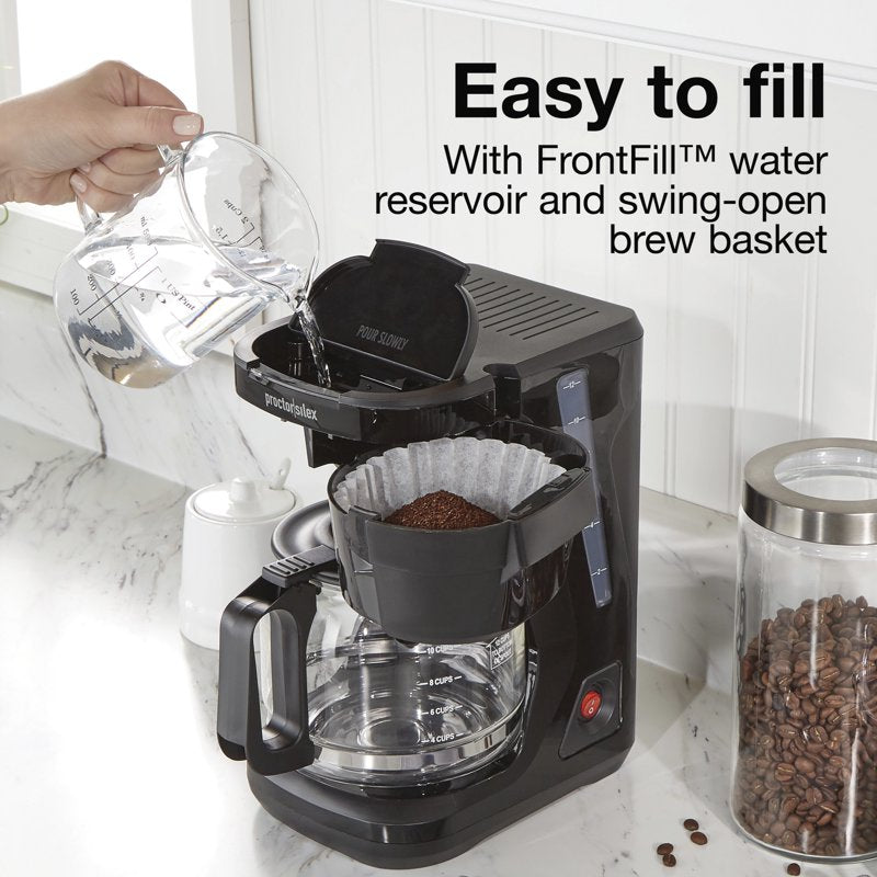 12-Cup Programmable Drip Coffee Maker with Front Fill Design