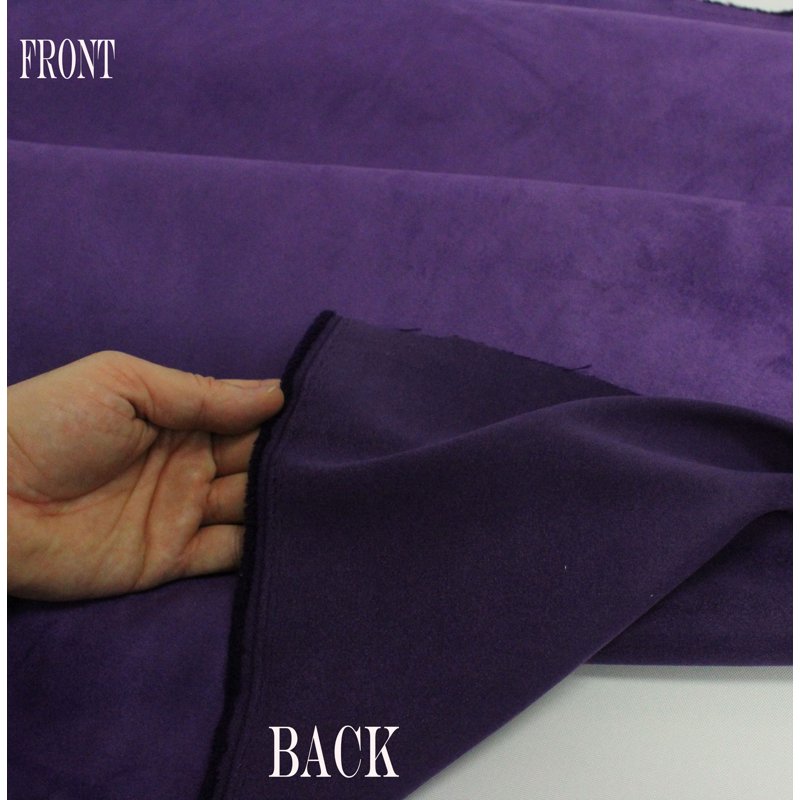 Purple Faux Suede Fabric 1 Yard - Microsuede Upholstery & Apparel Material