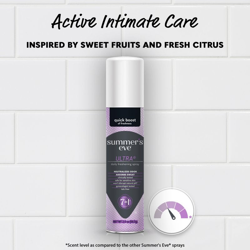 Daily Feminine Deodorant Spray - pH-Balanced & Hypoallergenic, 2 oz