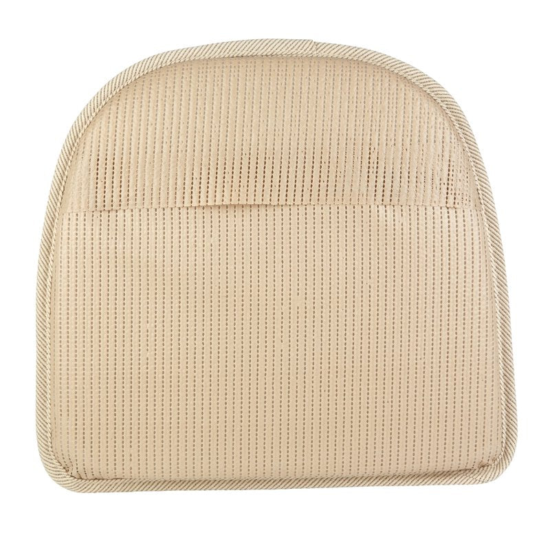Non-Slip Chair Cushion Set of 4 - 15" x 16" - Beige