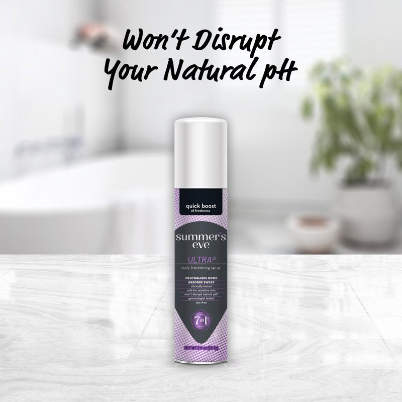 Daily Feminine Deodorant Spray - pH-Balanced & Hypoallergenic, 2 oz