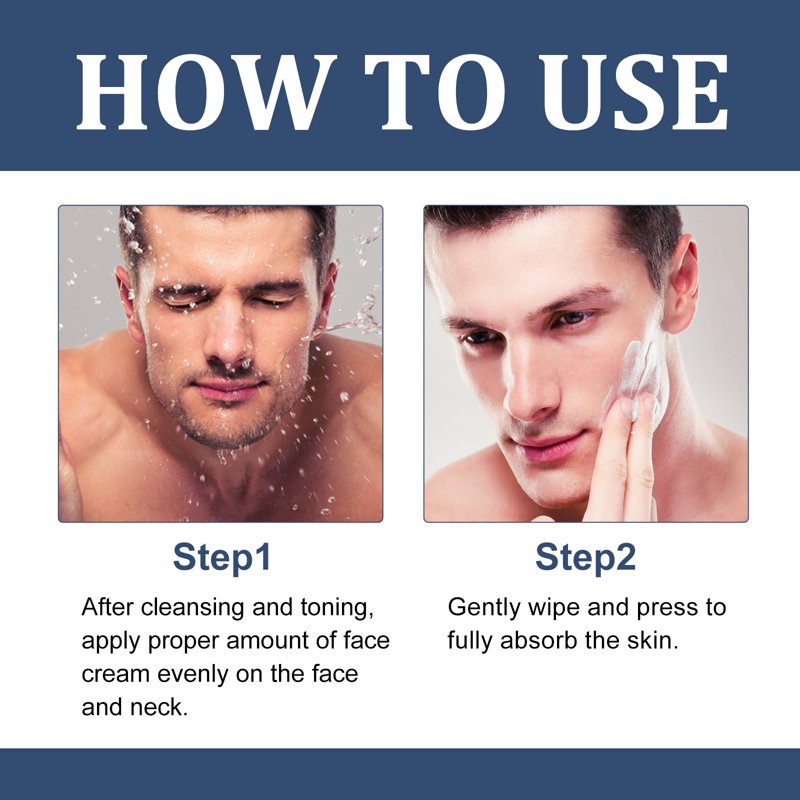 6-in-1 Men's Facial Moisturizer Cream, 1.7oz All-in-One Skin Care