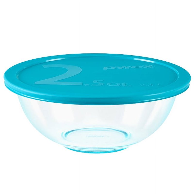 8-Piece Glass Mixing Bowl Set with Color-Coded Lids