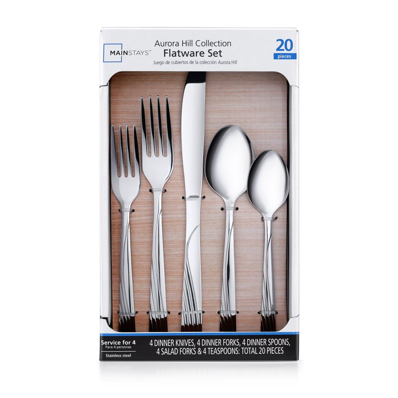 20-Piece Flatware Set - Aurora Hill Design, Service for 4