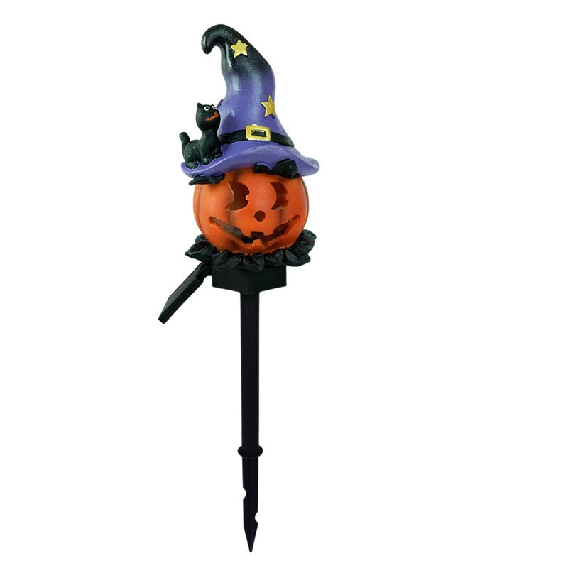 Outdoor Halloween Decorations Solar Purple Lights - Spooky Yard Garden Decor