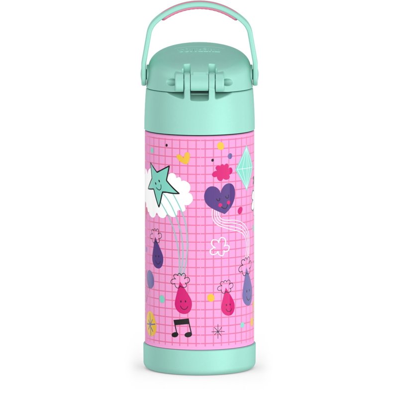 Kids Stainless Steel Funtainer Bottle with Straw - 14 oz, Sketchbook, 2 Pack
