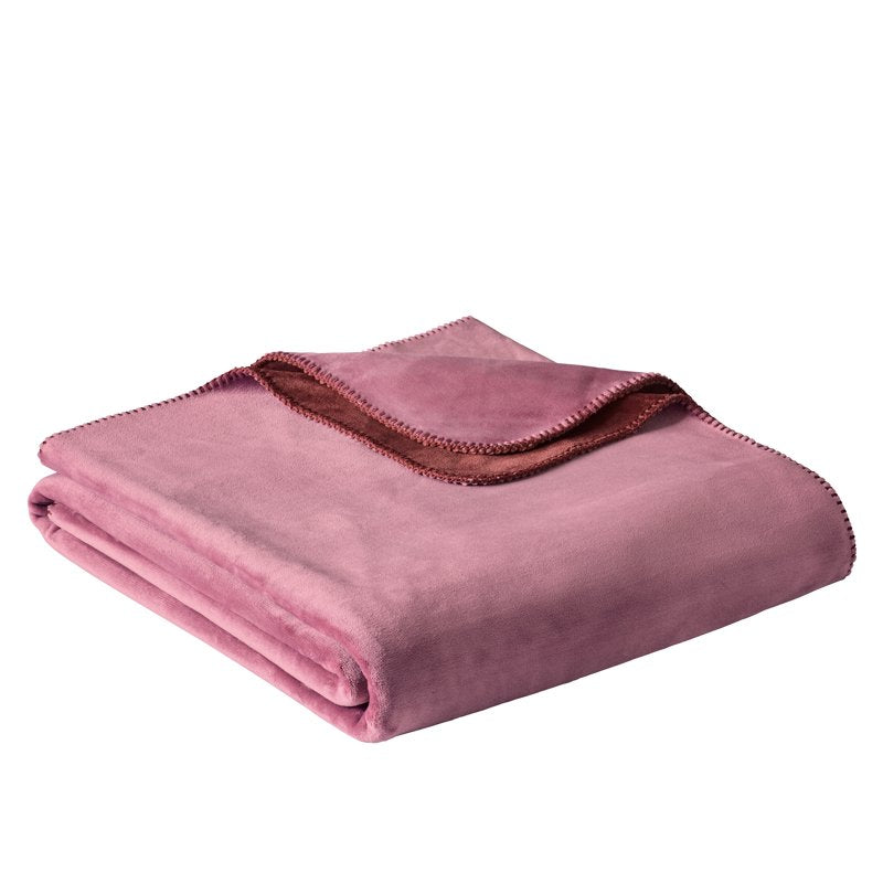 Reversible Plush Bed Blanket Full/Queen - Violet Gem, 90 x 96 in