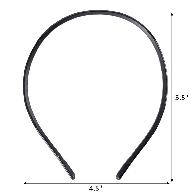 Flexible No-Slip Skinny Headbands for All Hair Types, 2 Pack