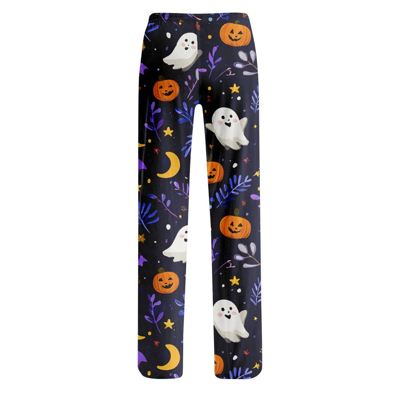 Purple Halloween Pajama Bottoms Women’s Cozy Lounge Pants XL