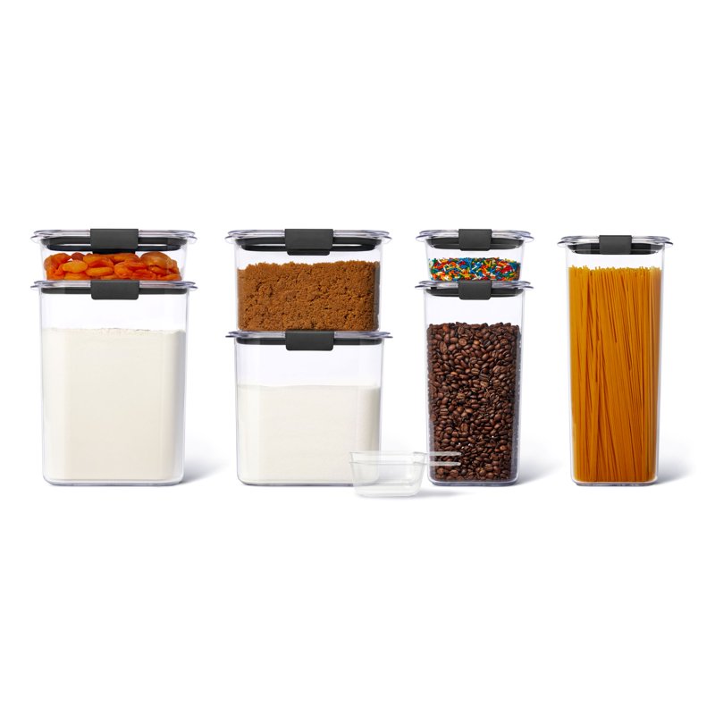 Airtight Food Storage Container Set - 7 Pieces - Clear