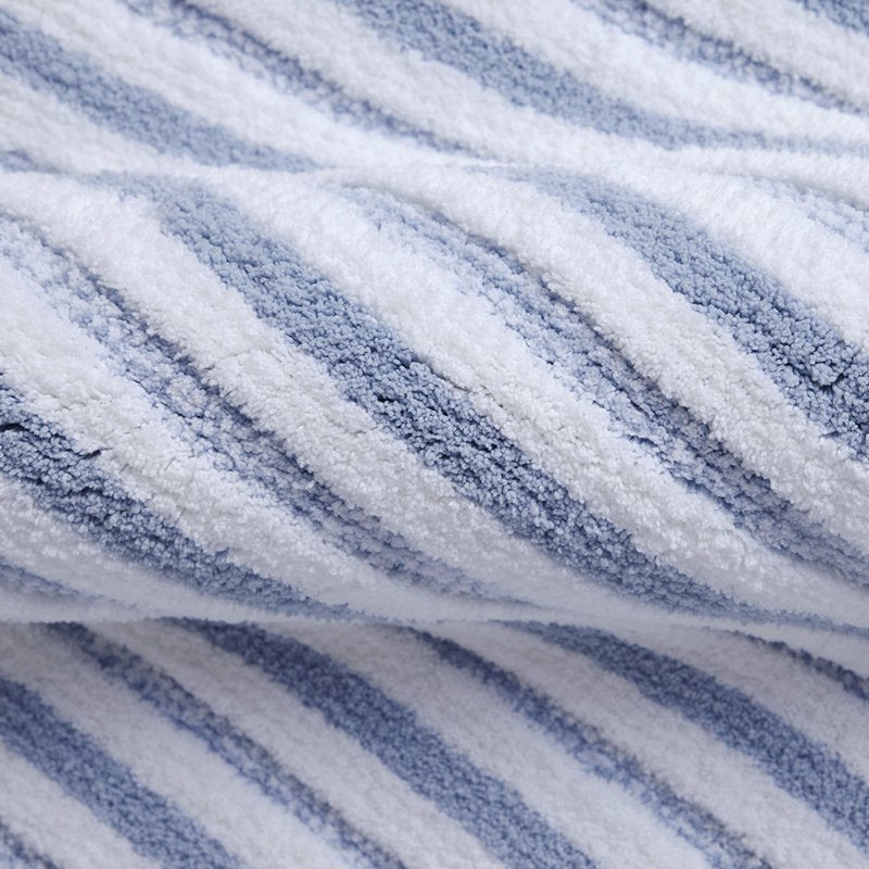 Better Homes & Gardens Soft Tufted Stripe Bath Rug - Blue Silver 20x34
