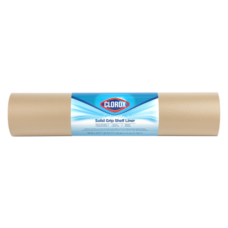 Solid Grip Shelf Liner - Taupe, 20 in. x 18 ft., 2 Pack