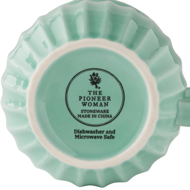 12-Ounce Stoneware Mugs Set of 4 - Green