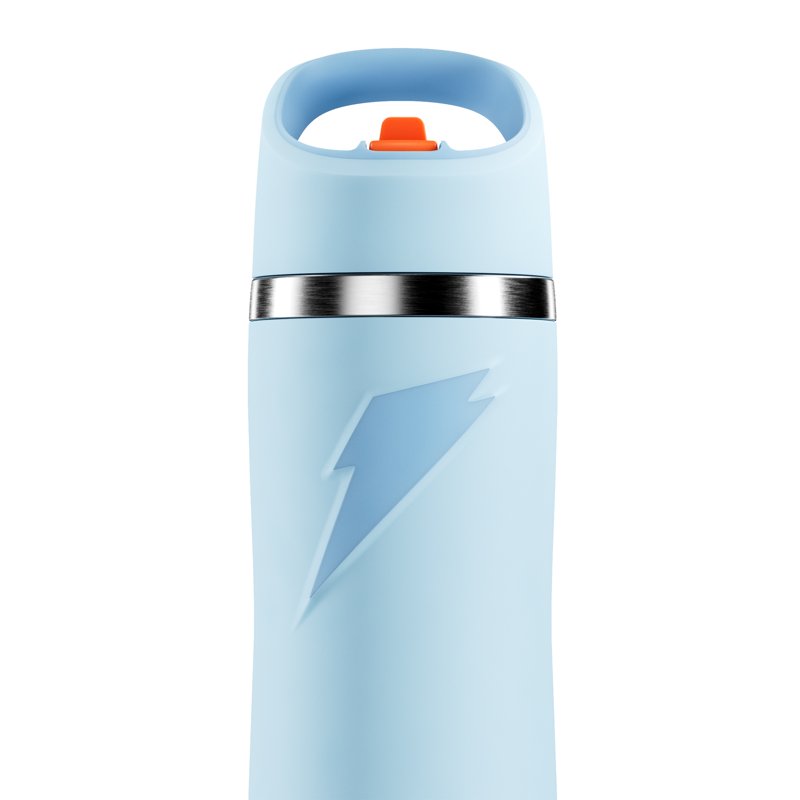 Stainless Steel Water Bottle with Straw Cap - Ice Blue, 22 oz