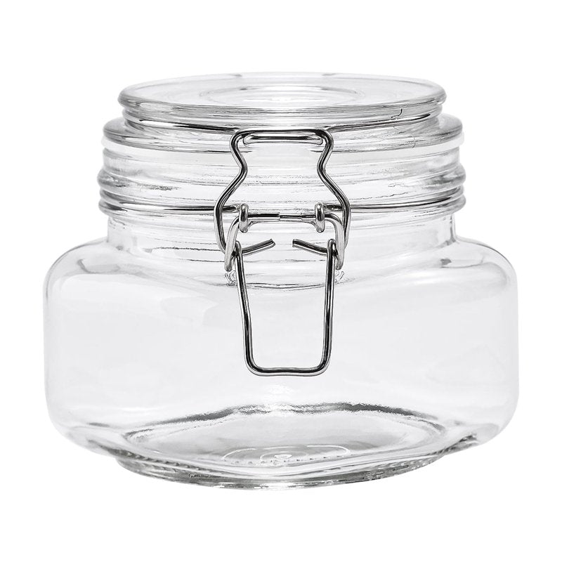17 oz Airtight Glass Food Storage Jar with Locking Lid - 1