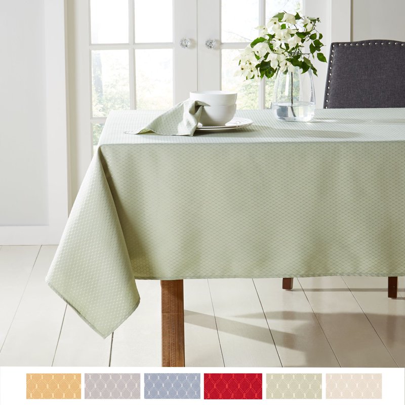 McKenna Tablecloth - Sage, 60" x 120" - Water-Repellent & Stain-Resistant