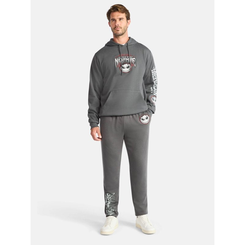 Nightmare Before Christmas Jack Skellington Jogger Pants Charcoal XL - Men & Big Men