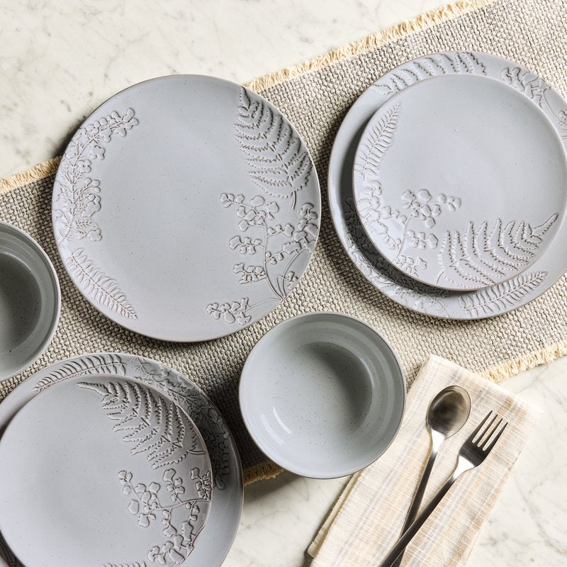 Gray Stoneware Dinner Plate - 10.7 Inch - Ellie Collection
