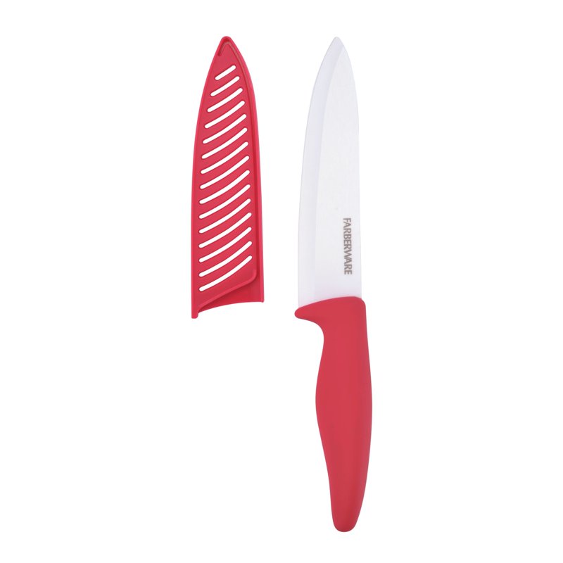Ceramic Chef Knife Set - 6-Inch Red Kitchen Knives (3 Pack)