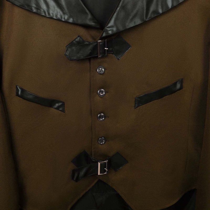 Men's Medieval Costume Halloween Jacket Cardigan XL - Army Green
