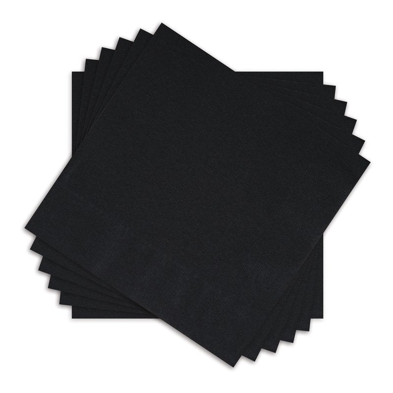 Disposable Black Paper Napkins for Parties - 6.5 in x 6.5 in, 24 Count - Variation 1