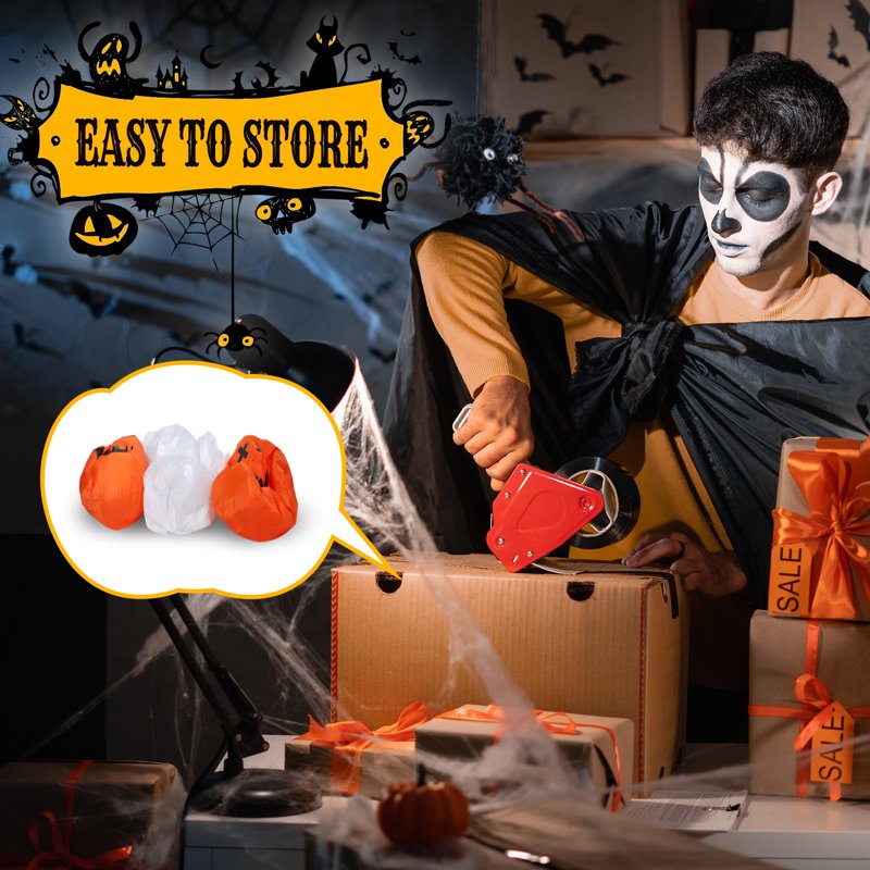 12ft Halloween Inflatable Ghost with Pumpkins Outdoor Decor - Waterproof & Reusable