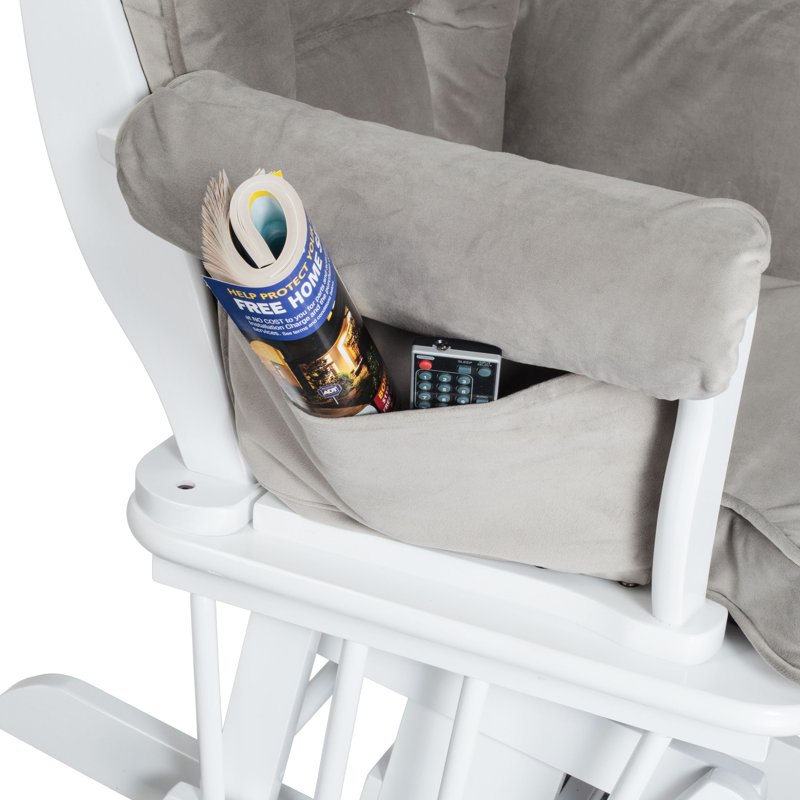 Sleigh Glider Chair Replacement Cushions Set - Gray