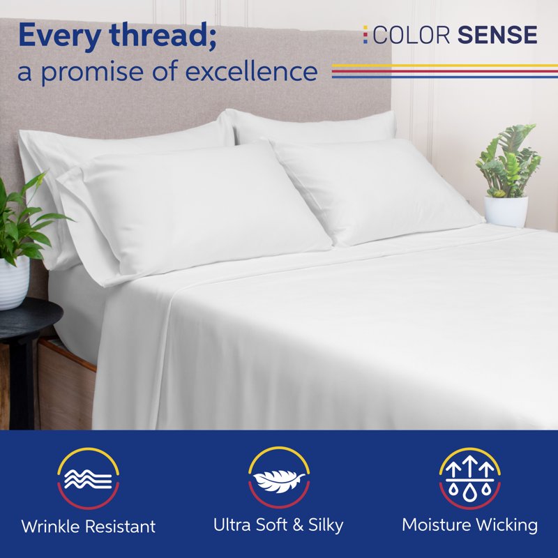 Full White Cotton-Rich 800 Thread Count Bed Sheet Set - Deep Pocket Variation 1