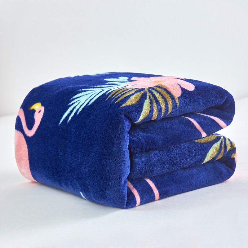 Pink Flamingo Fleece Throw Blanket 50x60 Inches Cozy Plush Nap Blanket