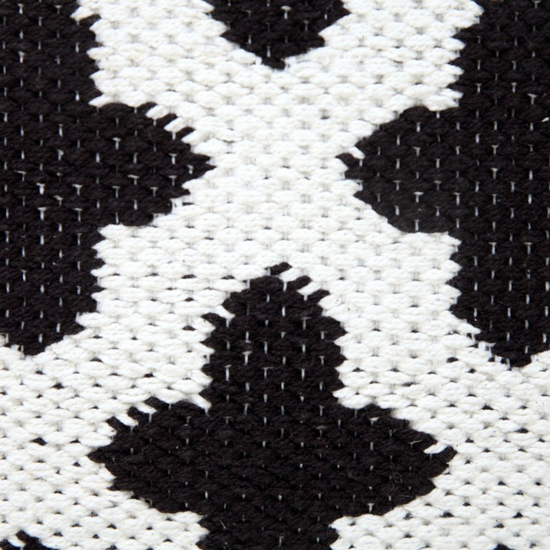 Geometric Throw Pillow - Black and White, 20 Inch Square, Swiss Variation