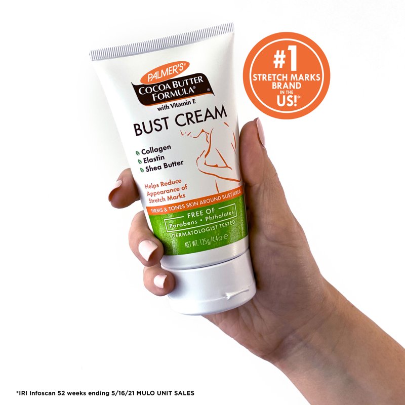 Cocoa Butter Bust Firming Cream - Skin Toning & Moisturizing Treatment, 4.4 oz