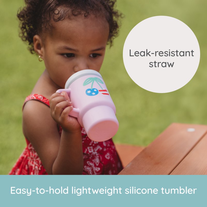 My 1st Tumbler Toddler Training Cup with Straw - Cherry