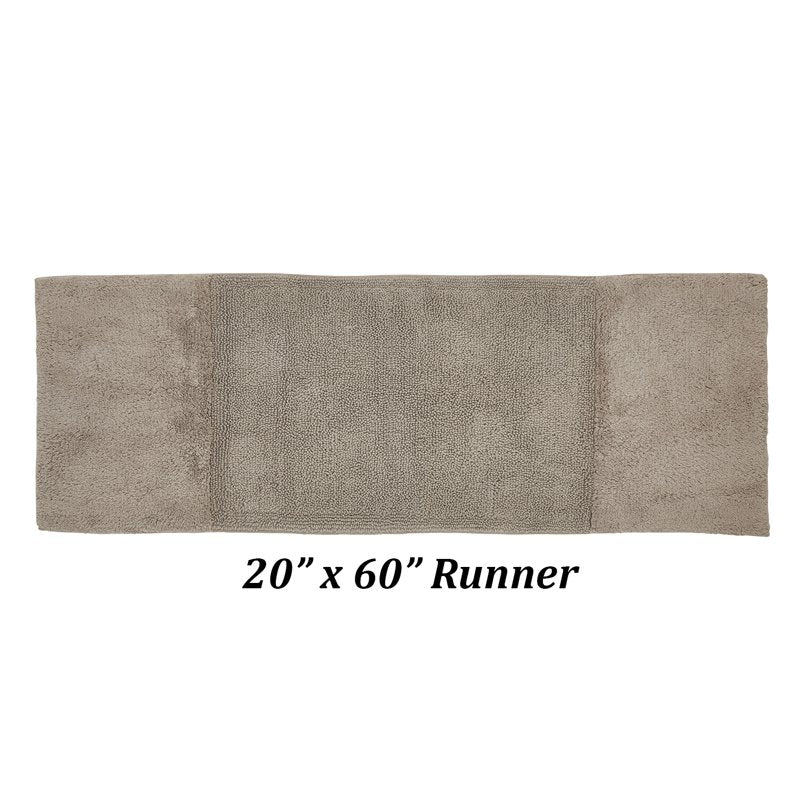 Sand Bathroom Runner Mat 20 x 60 Inches - Cotton Non Slip Water Absorbent Rug
