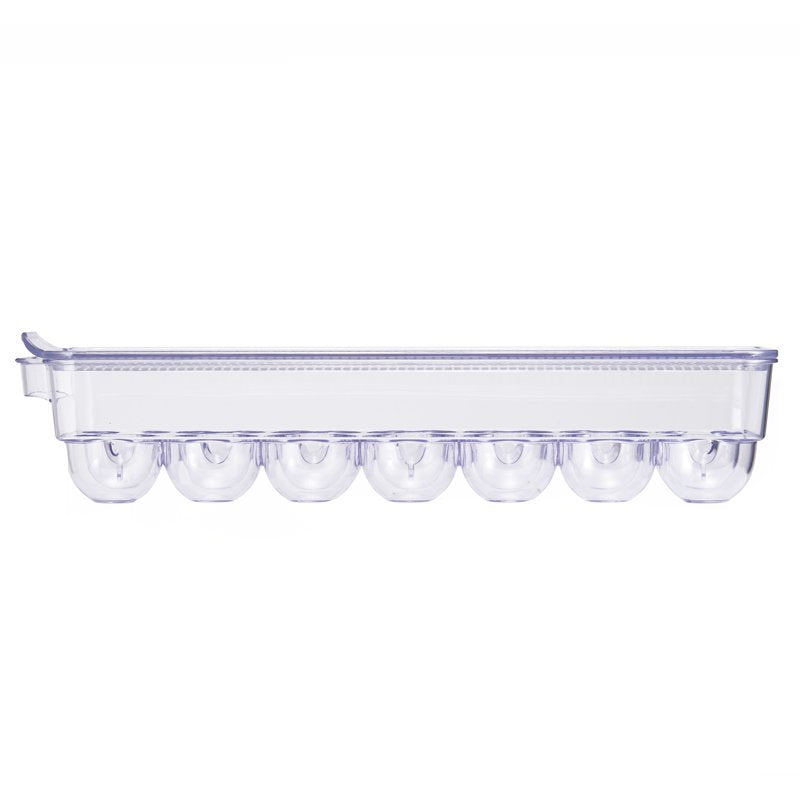 Clear Plastic Egg Holder - 6 Pack for Refrigerator Storage (Holds 14 Eggs)