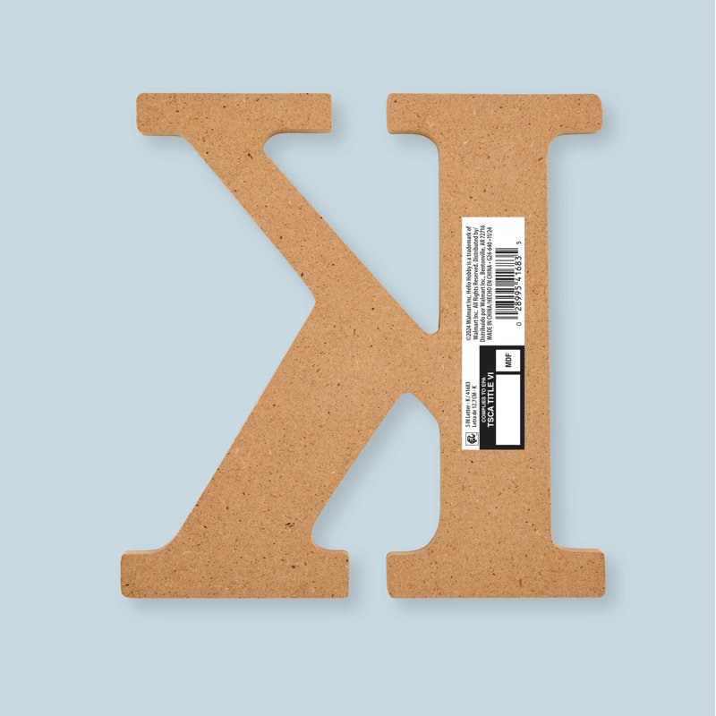 Unfinished MDF Wood Letter K - 5 Inch Personalize Home & Craft Projects
