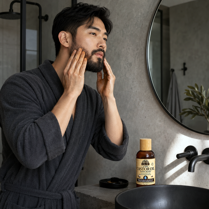 Castor Oil Beard & Hair Growth Oil - Lightweight & Moisturizing 4 oz