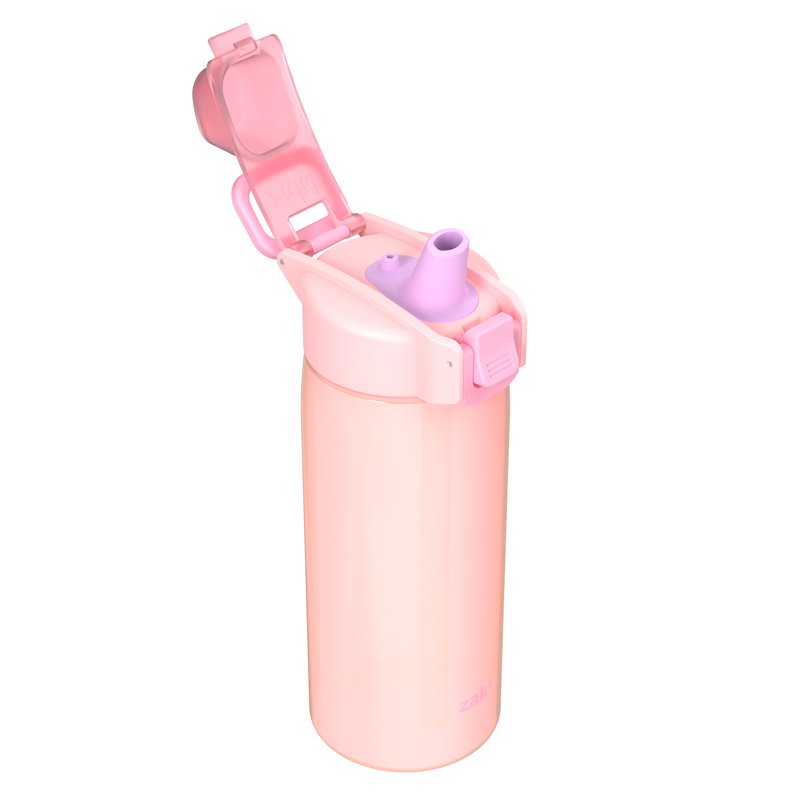 25oz Durable Plastic Water Bottle with Push Button Locking Lid - Pink