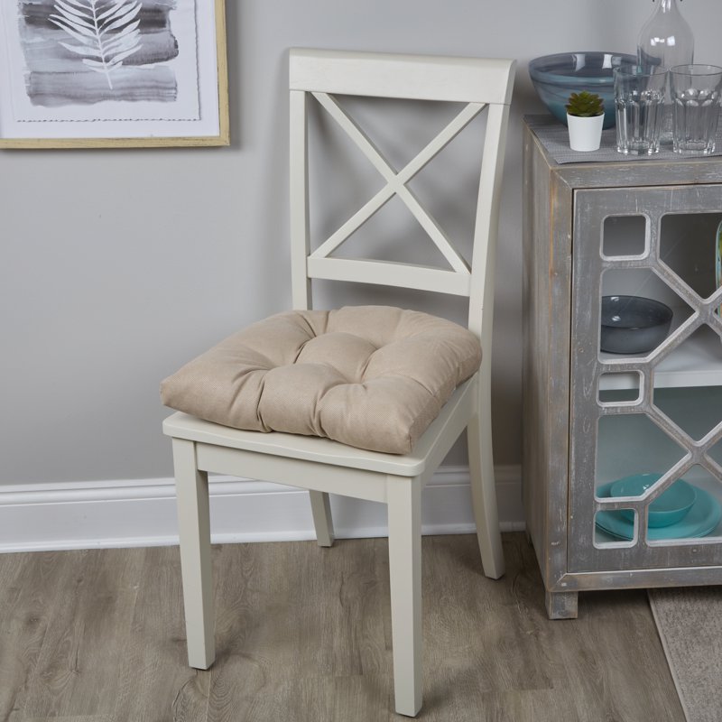 Non-Slip Chair Cushion Set - 15" x 15" - Stone - Set of 2