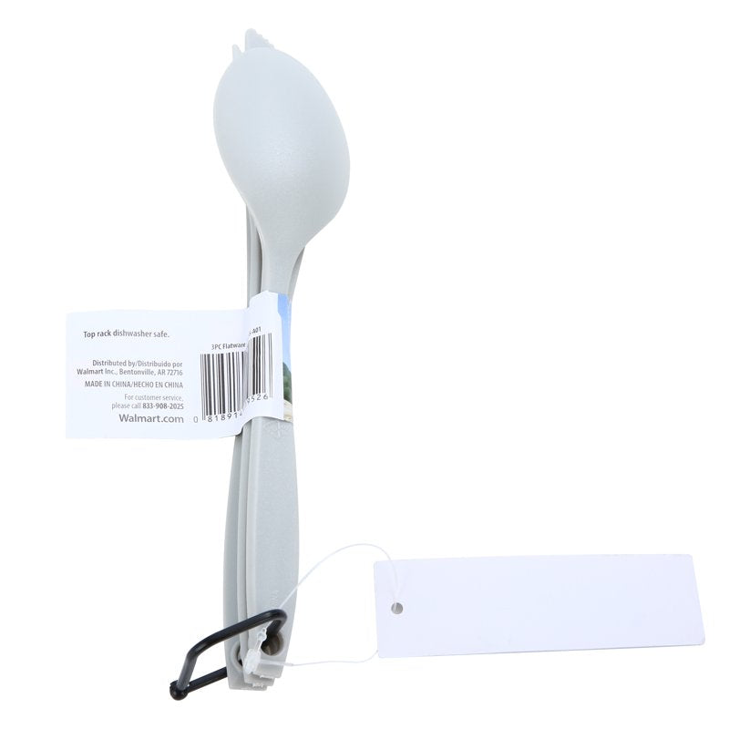 3-Piece Polystyrene Flatware Set - 6 Pack Spoon, Fork & Knife