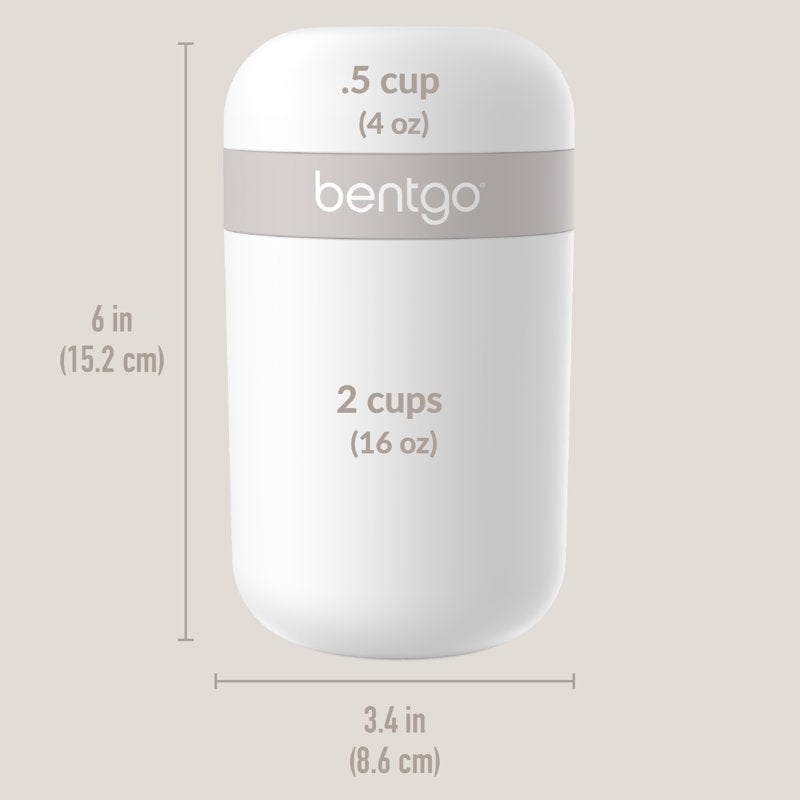 Reusable Snack Container - Leak-Proof Design, Dual-Sealing Lid, White