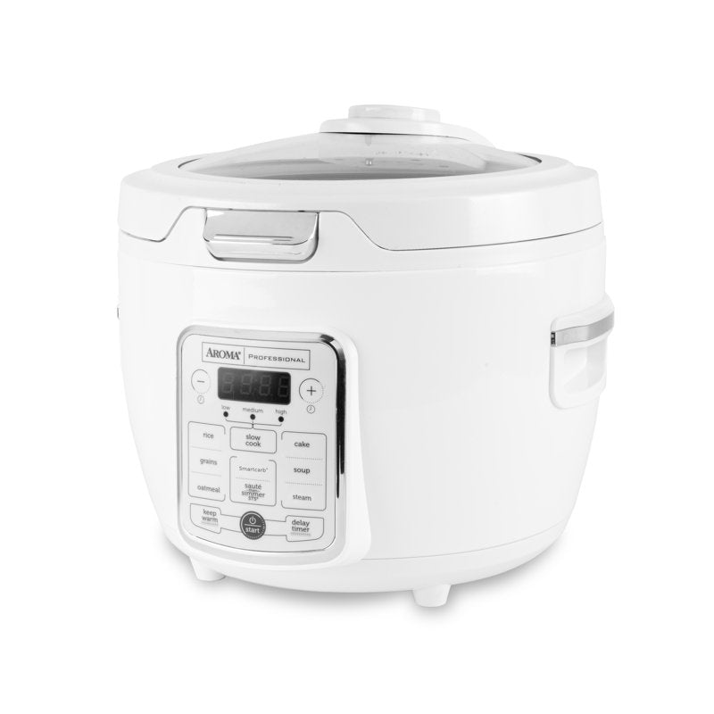 20-Cup Digital Rice and Grain Cooker - Professional Multicooker, White