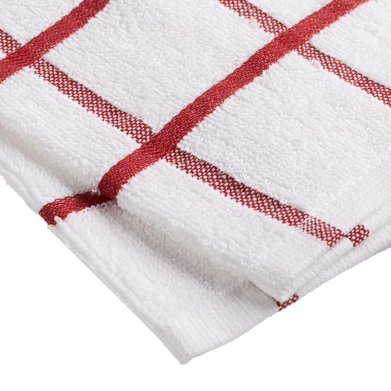 4-Pack Woven Kitchen Dish Cloth Set - 12x12 in, Red Sedona, 5 Pack