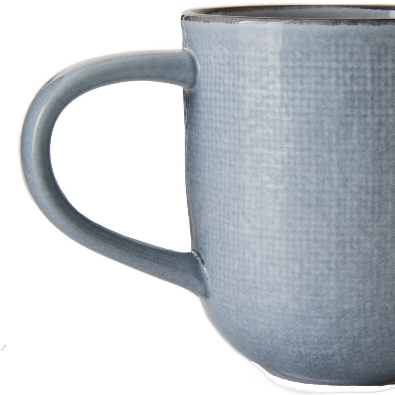 Denim Stoneware Mug - 4 Pack, 14 oz, Dishwasher & Microwave Safe